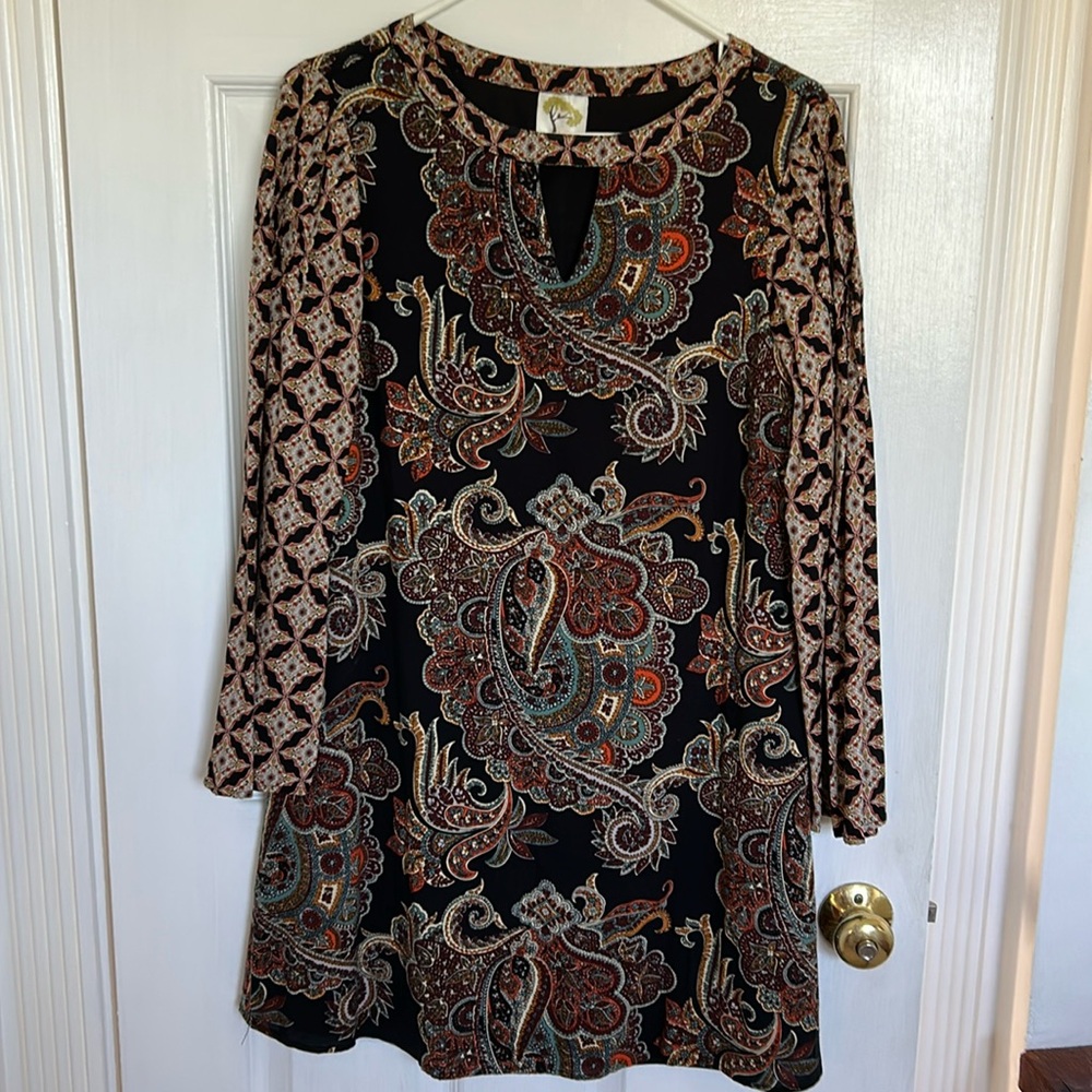 Fig And Flower Womens Size S Paisley Boho Dress/Tunic